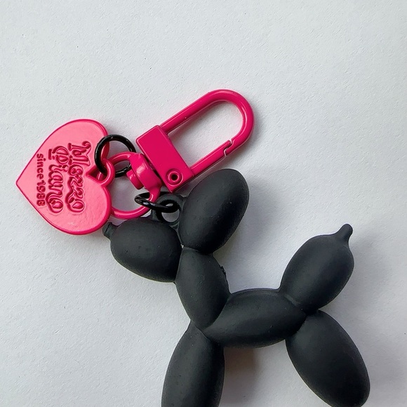 10 Sets ( 10 Pink + 10 Black) Pink and Black Balloon Dog Keychains Mezzo - Picture 3 of 8